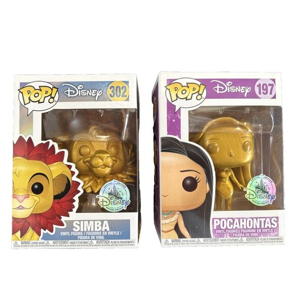 Funko Pop! Disney LOT 2 -The Lion King Simba #302 & Pocahontas #197 w/Protector - Picture 6 of 6